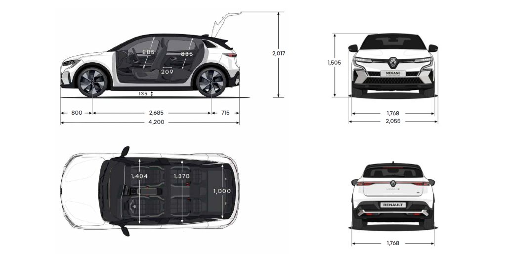 Renault Megane Etech Technische Datennull